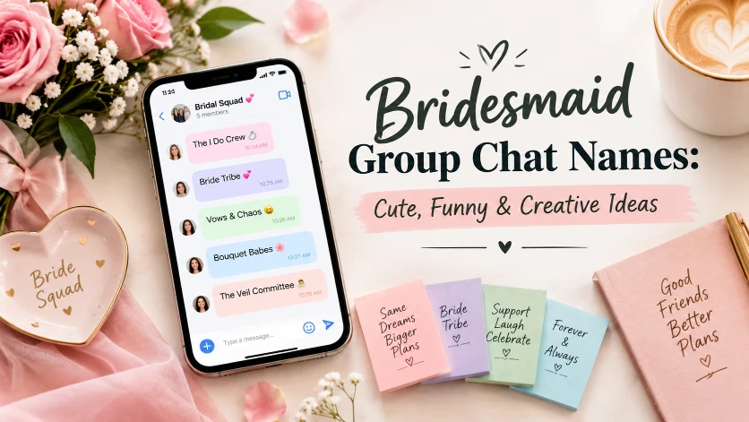 bridesmaid group chat names