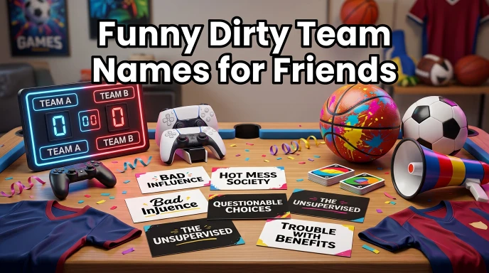 Funny Dirty Team Names for Friends